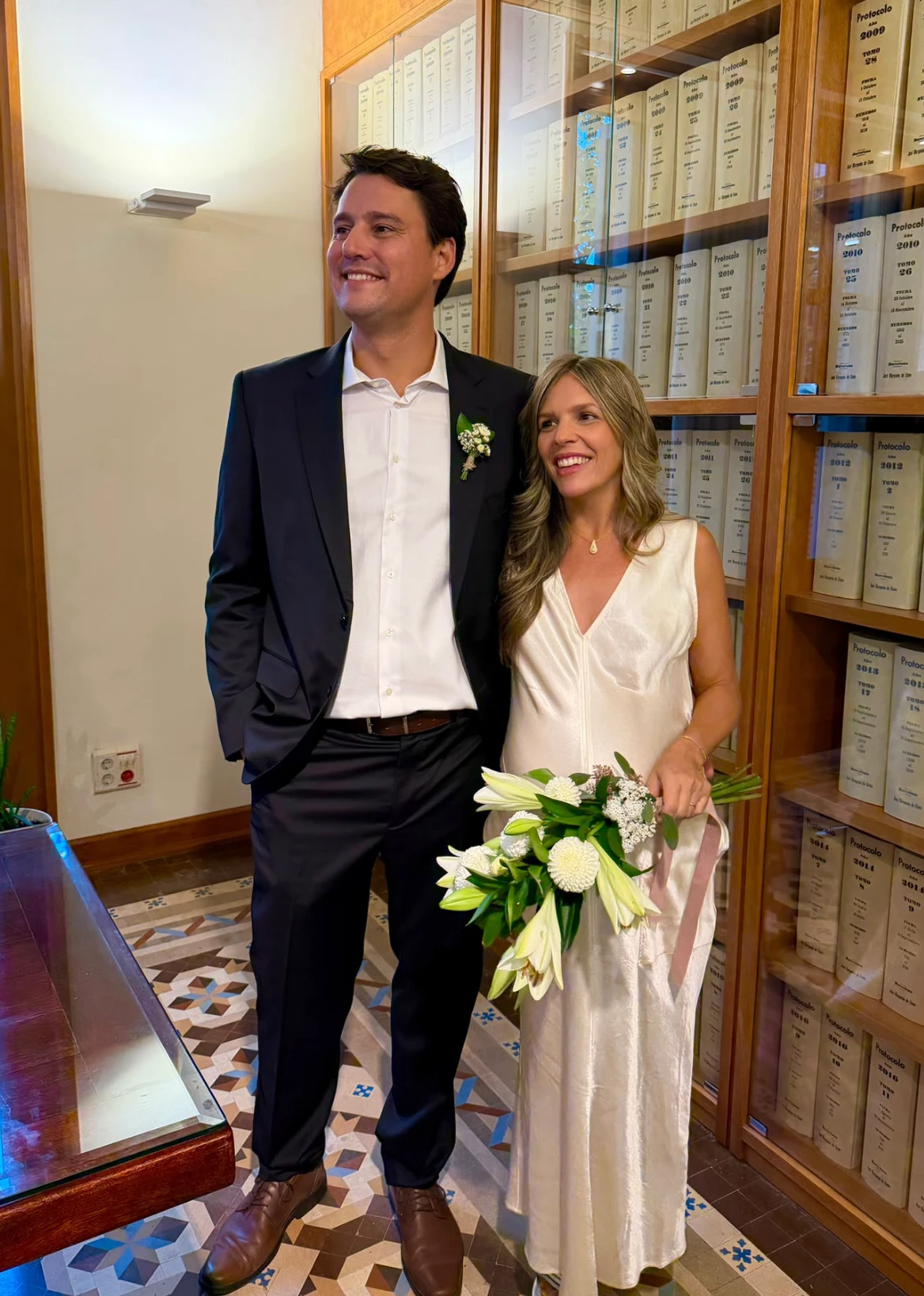 Ben and Anna on the day they got married